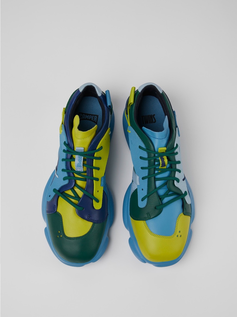 Camper Blue & Green Colorblock Sneakers